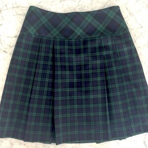 Brooks Brothers wool plaid pleated skirt